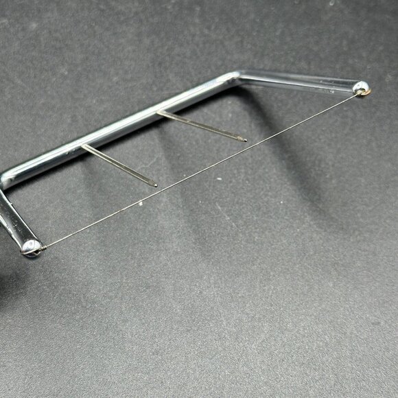 Vtg Sterling Silver Cheese Wire Slicer Server Cutter Royal Family Fleur De Lys - Picture 9 of 12